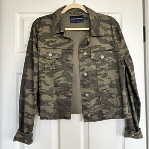 Calvin Klein Jeans Camouflage Utility Jacket - Olive